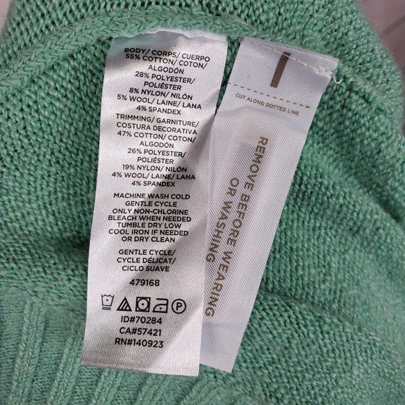 Loft boat neck pullover green sweater S - Picture 7 of 7